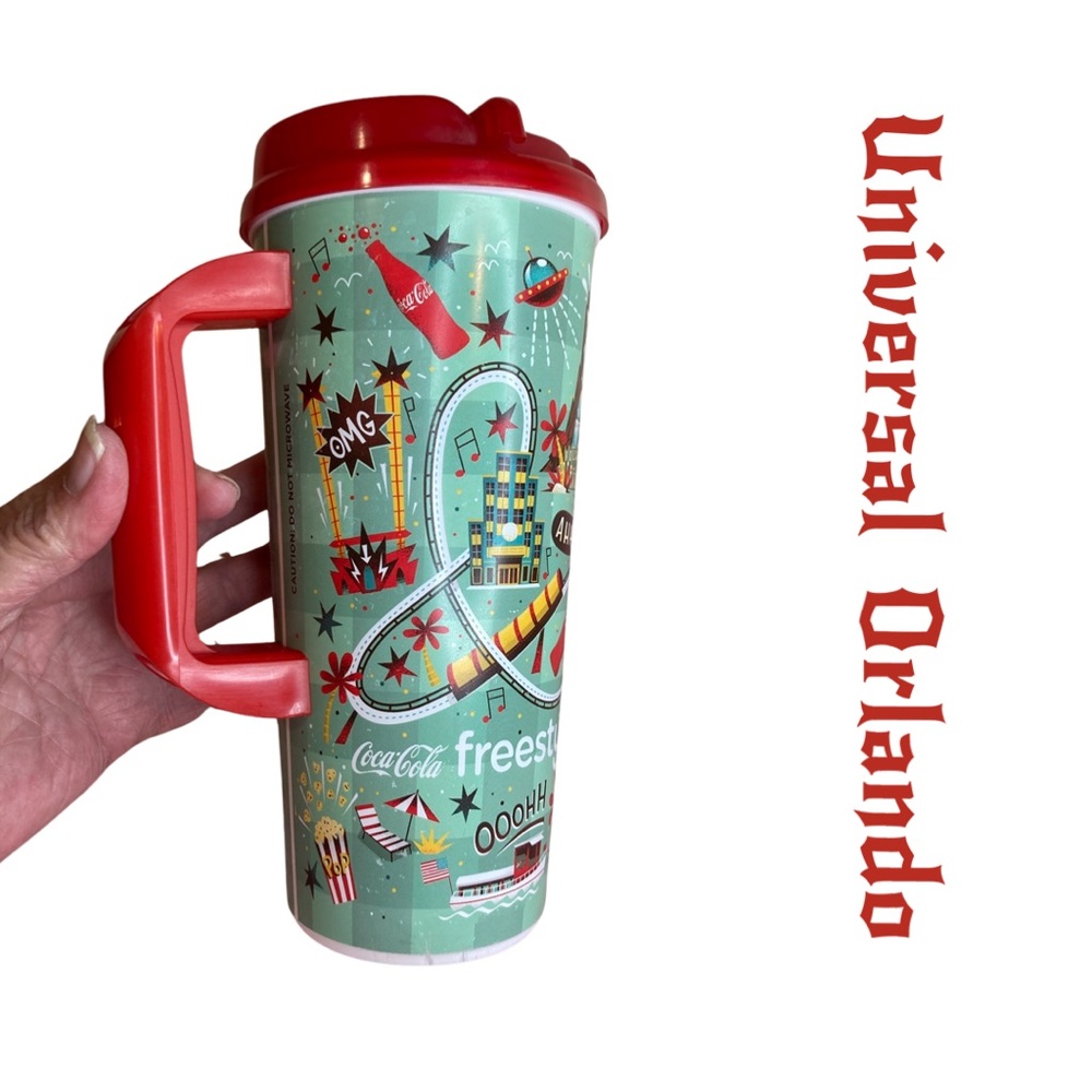 UNIVERSAL STUDIOS ORLANDO Travel Tumbler Clean Coca Cola Coke Theme Park NWOT